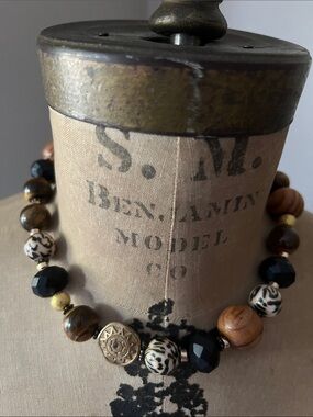 Katrina natural tones mixed medley 15” necklace